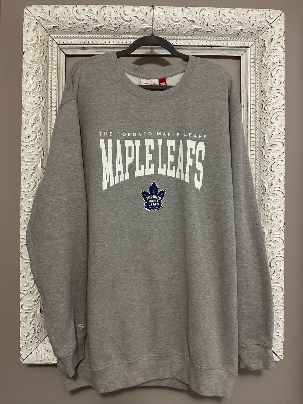 Mitchell & Ness Toronto Maple Leafs Grey Retro Crewneck Sweatshirt 3XL